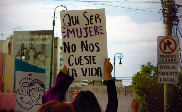 Ni una más. Marcha por el 8M en Aguascalientes